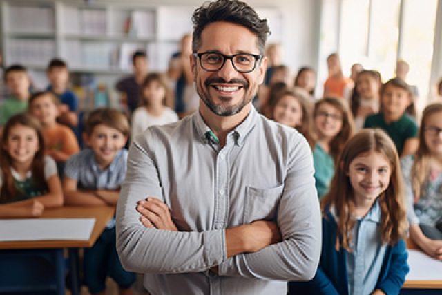 smiling teacher